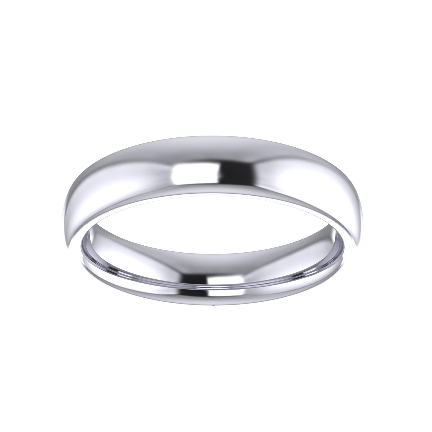 Court Shaped Wedding Ring 4mm