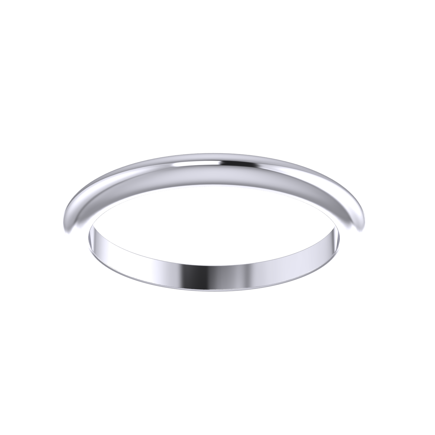 D - Shape Wedding Ring 2mm