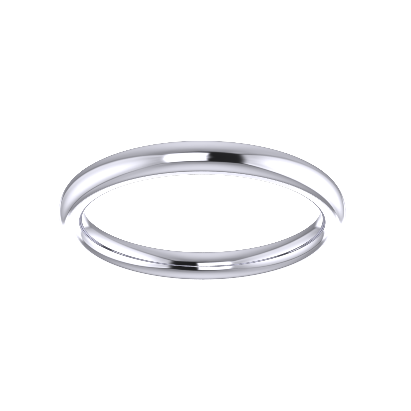 Court Shaped Wedding Ring 2mm