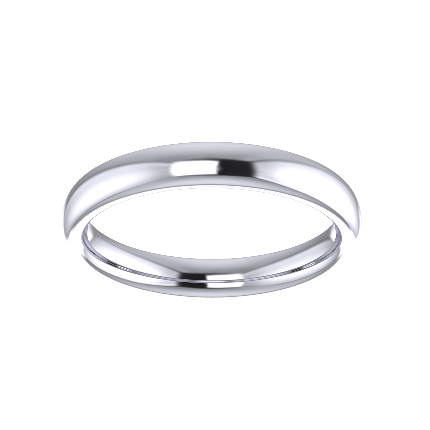 Court Shaped Wedding Ring 3mm