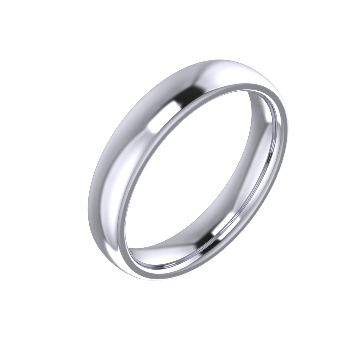 Court Shaped Wedding Ring 4mm