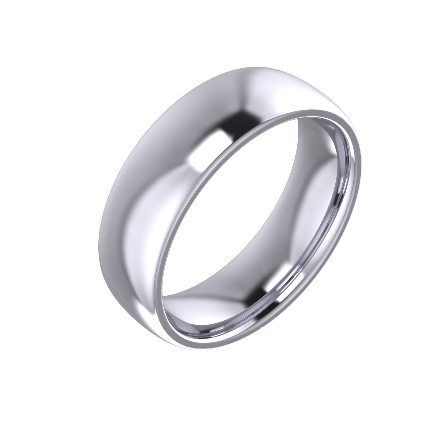 Court Shaped Wedding Ring 6mm