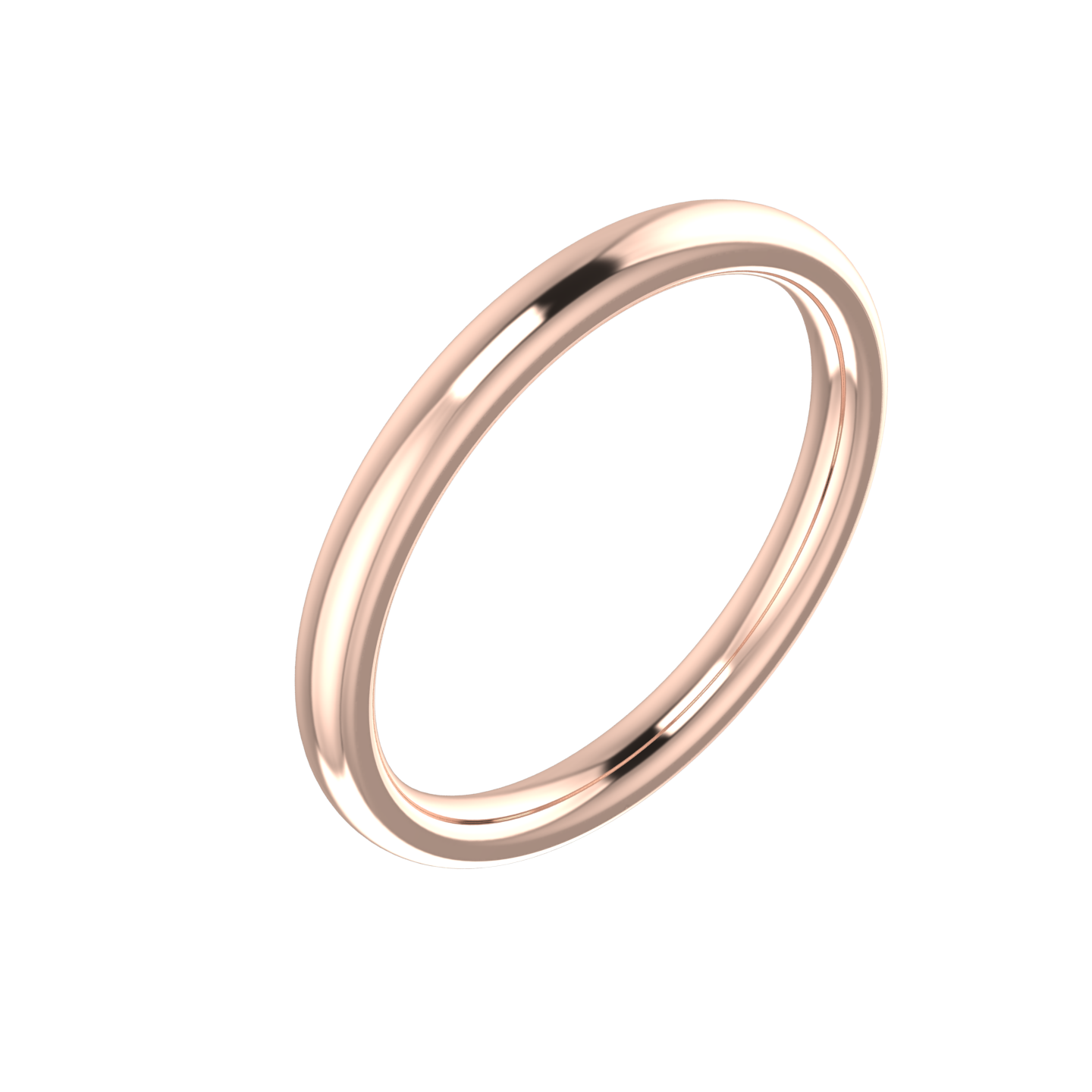 Court Shaped Wedding Ring 2mm