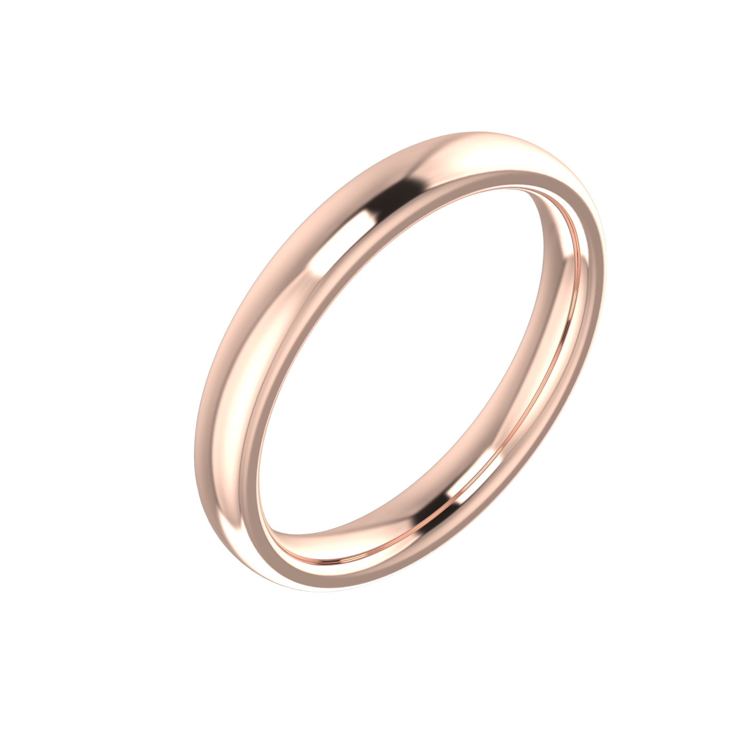 Court Shaped Wedding Ring 3mm