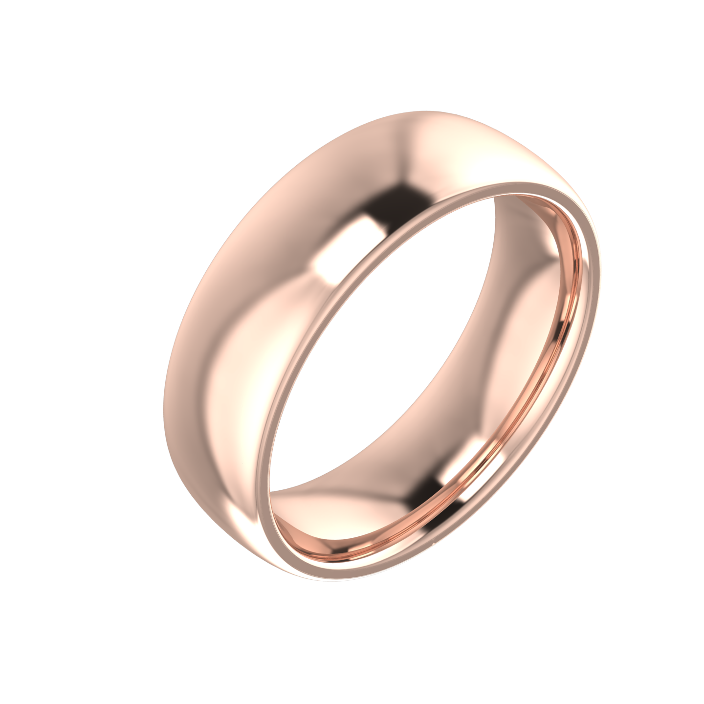 Court Shaped Wedding Ring 6mm