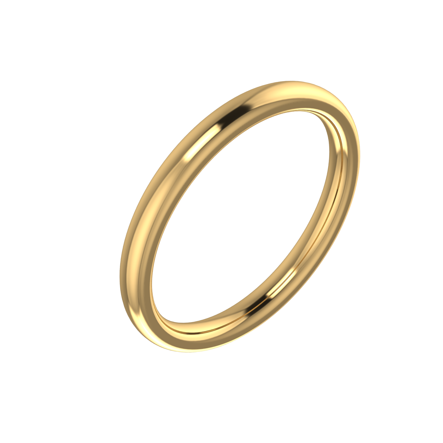 Court Shaped Wedding Ring 2mm
