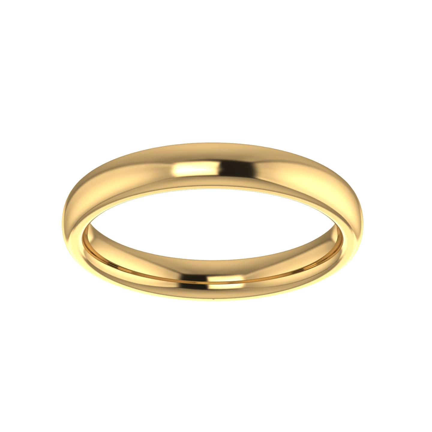Court Shaped Wedding Ring 3mm