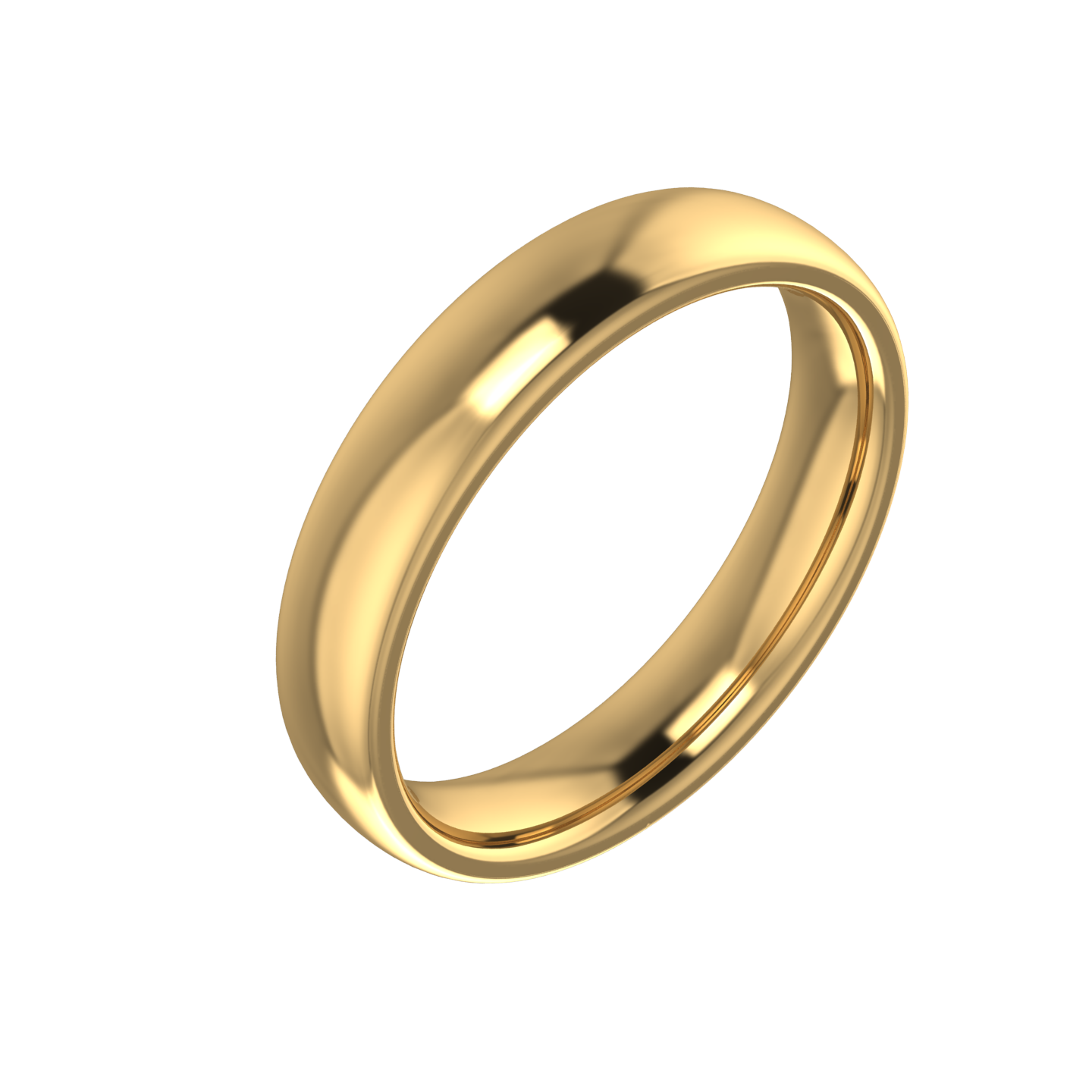 Court Shaped Wedding Ring 4mm