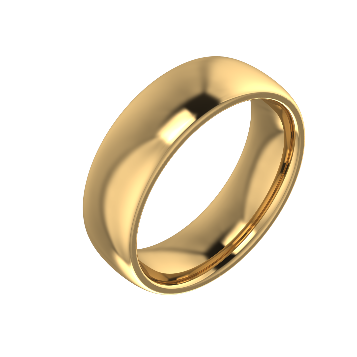 Court Shaped Wedding Ring 6mm