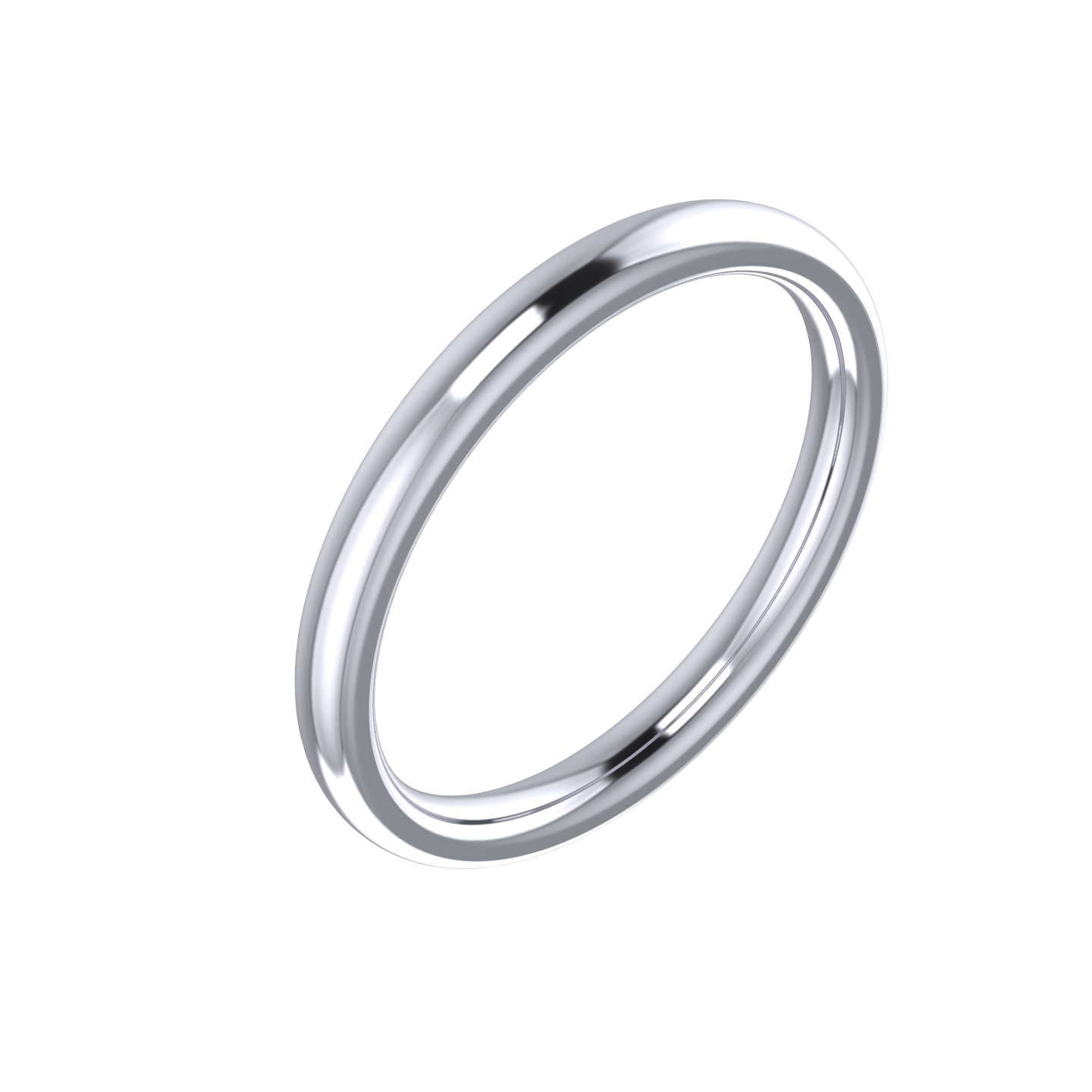 Court Shaped Wedding Ring 2mm