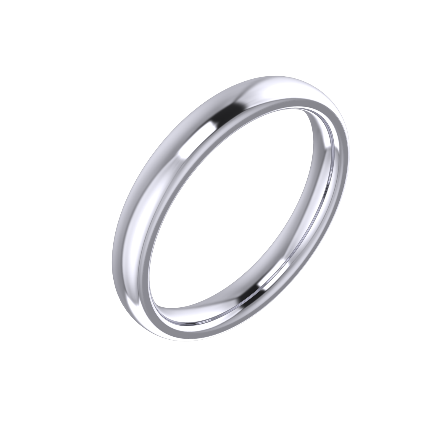 Court Shaped Wedding Ring 3mm