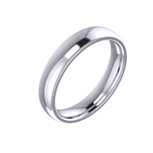 Court Shaped Wedding Ring 4mm