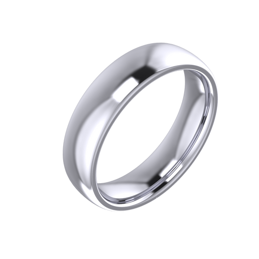 Court Shaped Wedding Ring 5mm