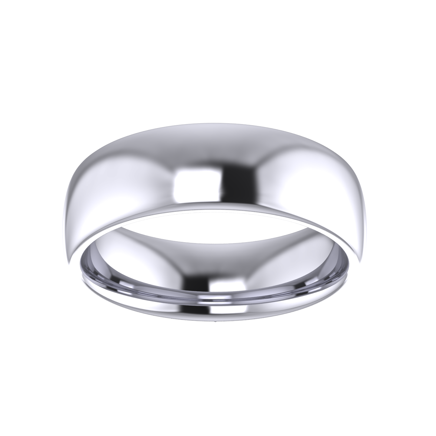 Court Shaped Wedding Ring 6mm