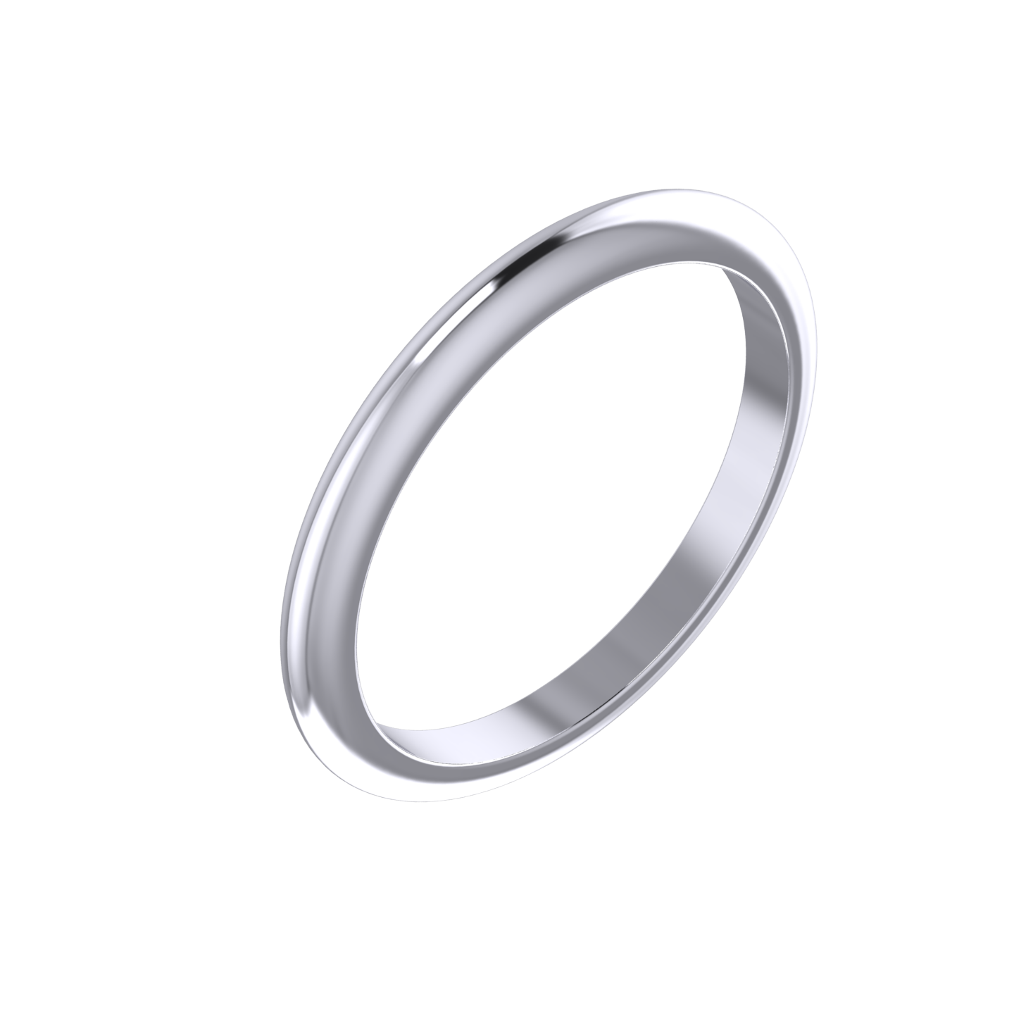 D - Shape Wedding Ring 2mm