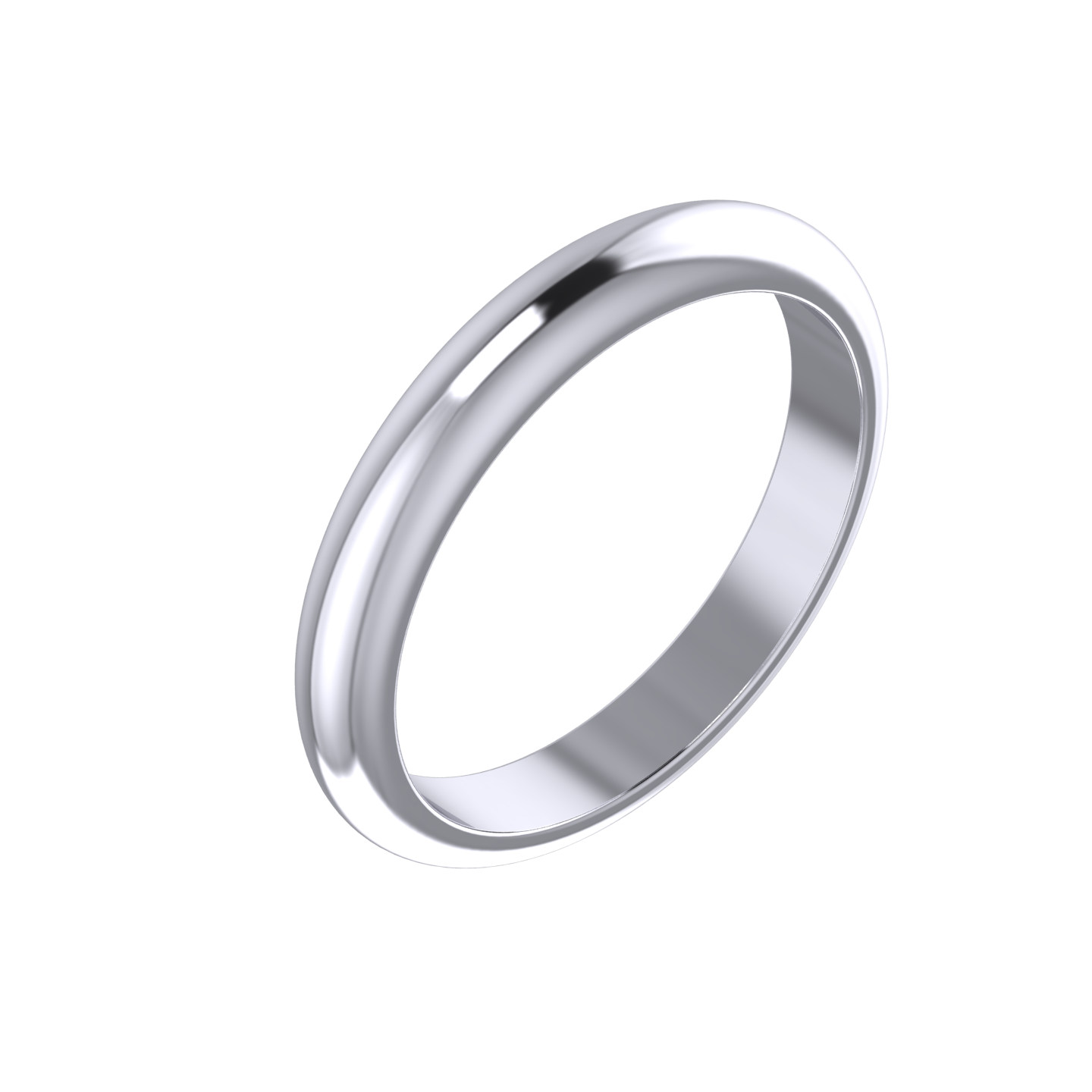 D - Shape Wedding Ring 3mm