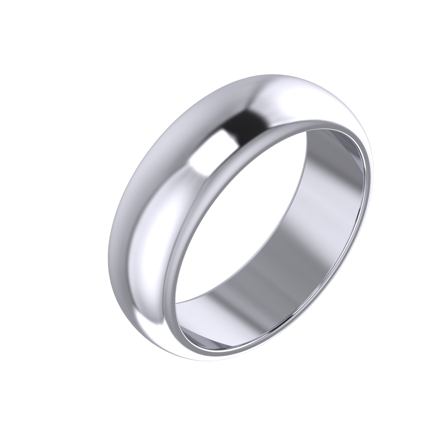 D - Shape Wedding Ring 6mm