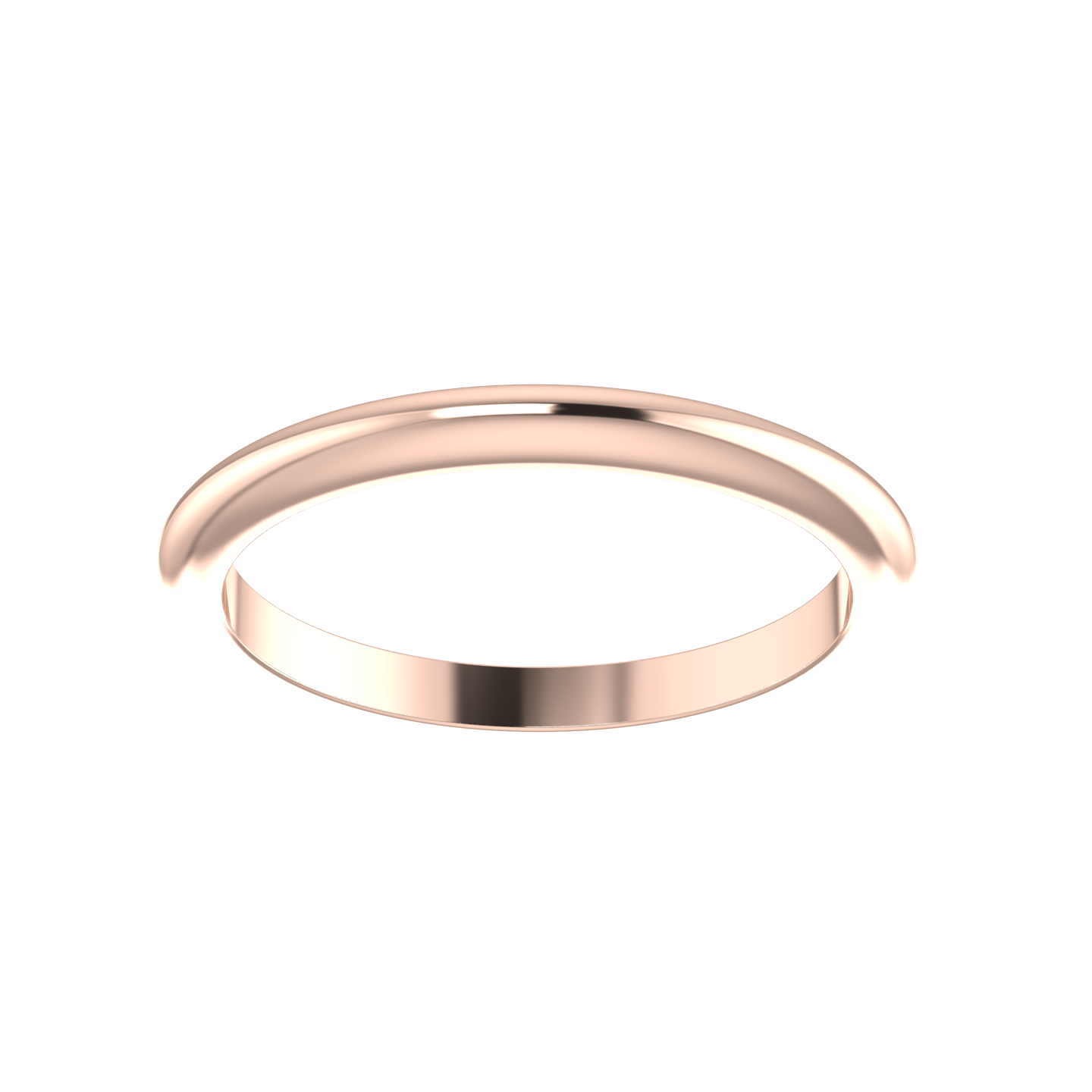 D - Shape Wedding Ring 2mm