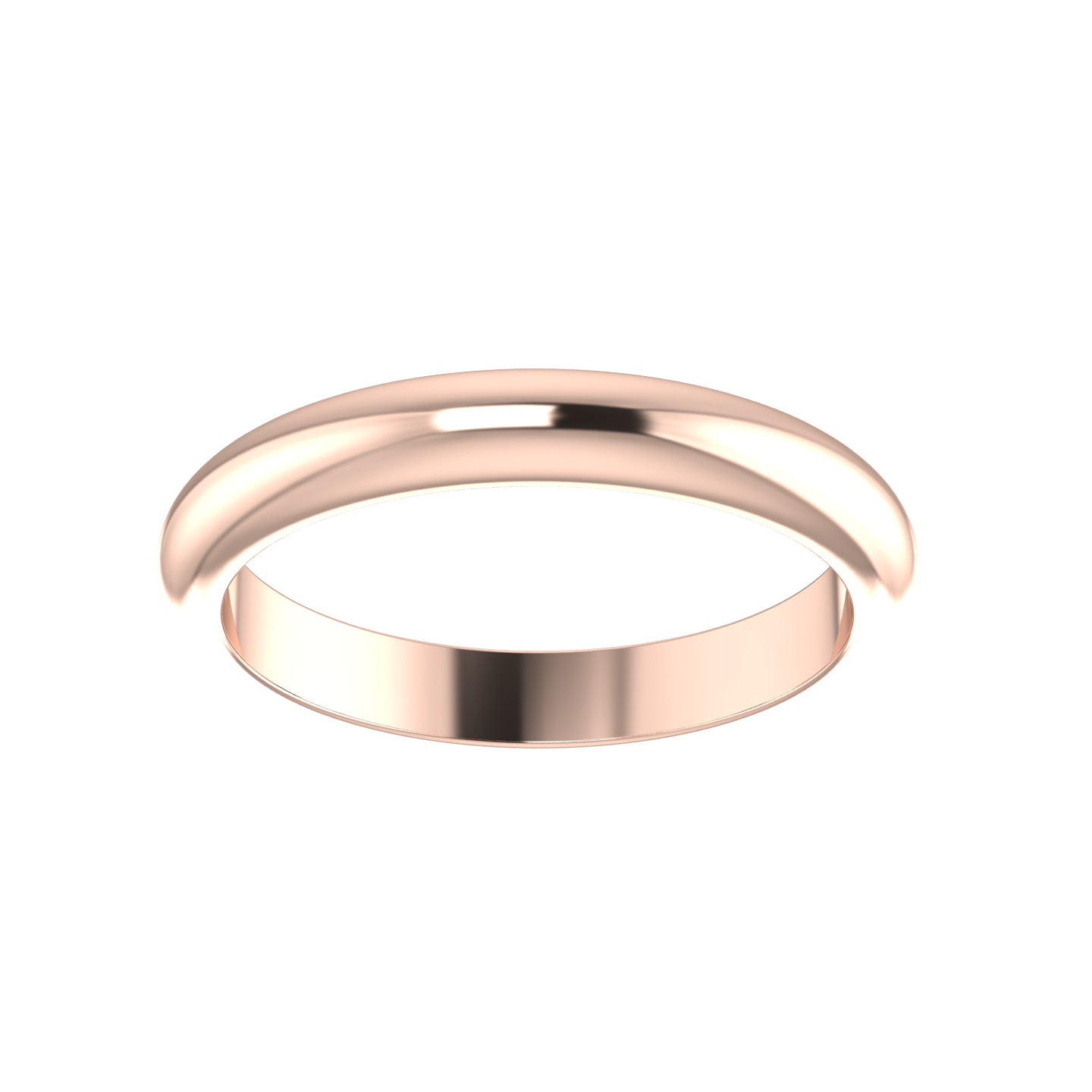 D - Shape Wedding Ring 3mm