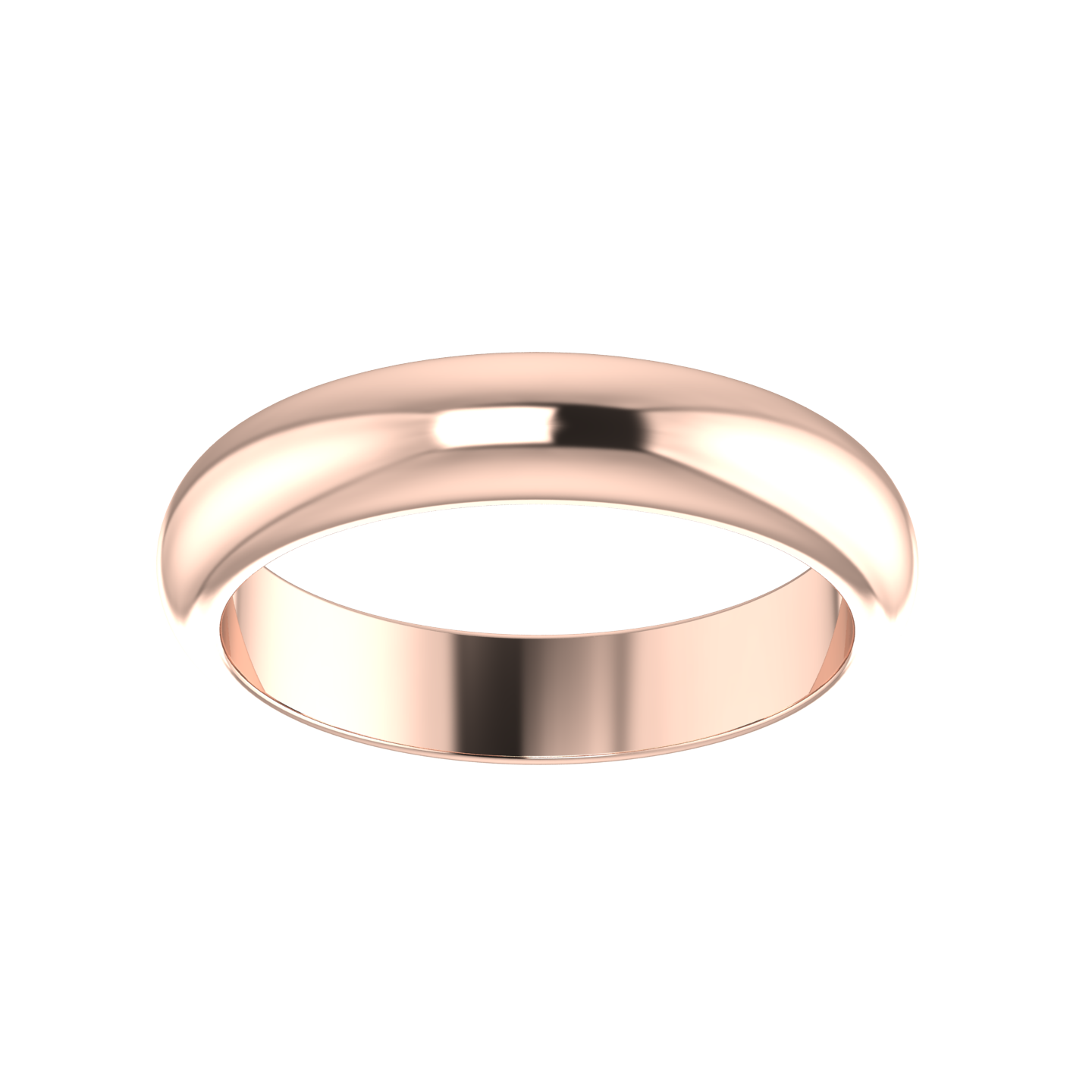 D - Shape Wedding Ring 4mm