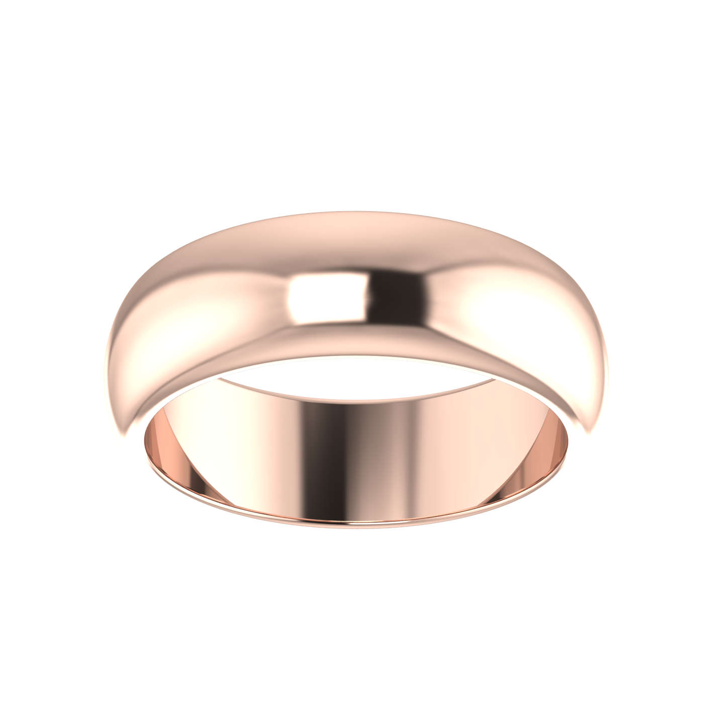 D - Shape Wedding Ring 6mm