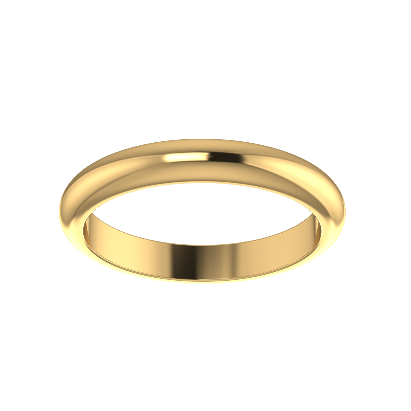 D - Shape Wedding Ring 3mm