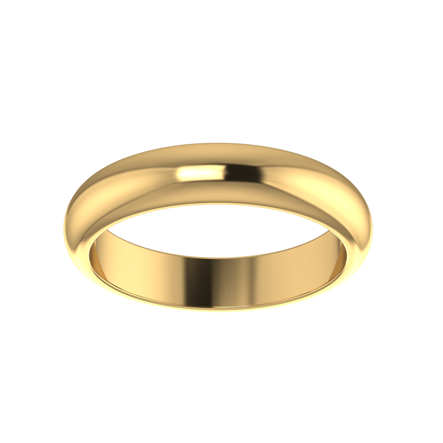 D - Shape Wedding Ring 4mm