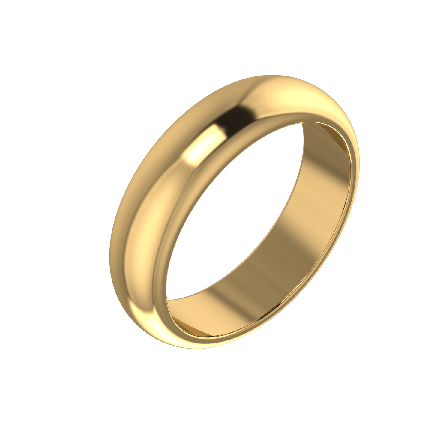 D - Shape Wedding Ring 5mm