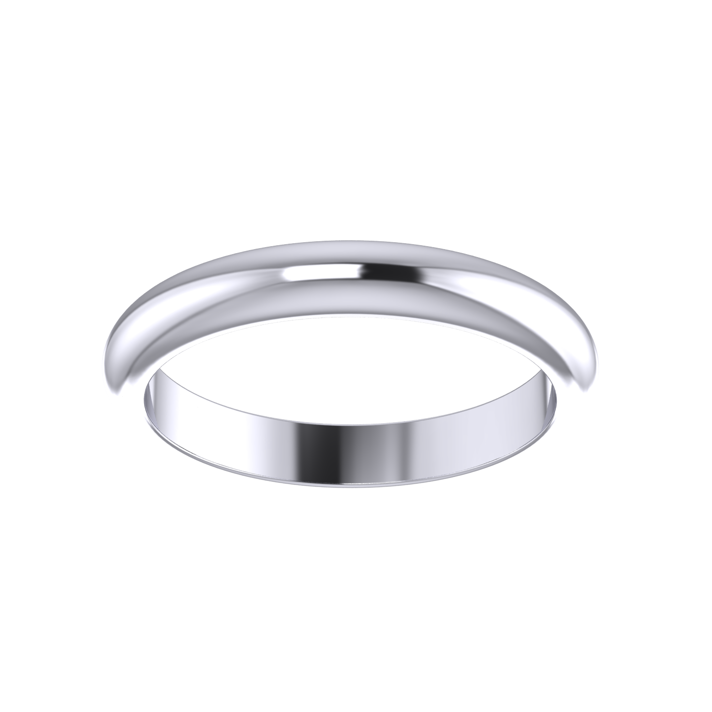 D - Shape Wedding Ring 3mm
