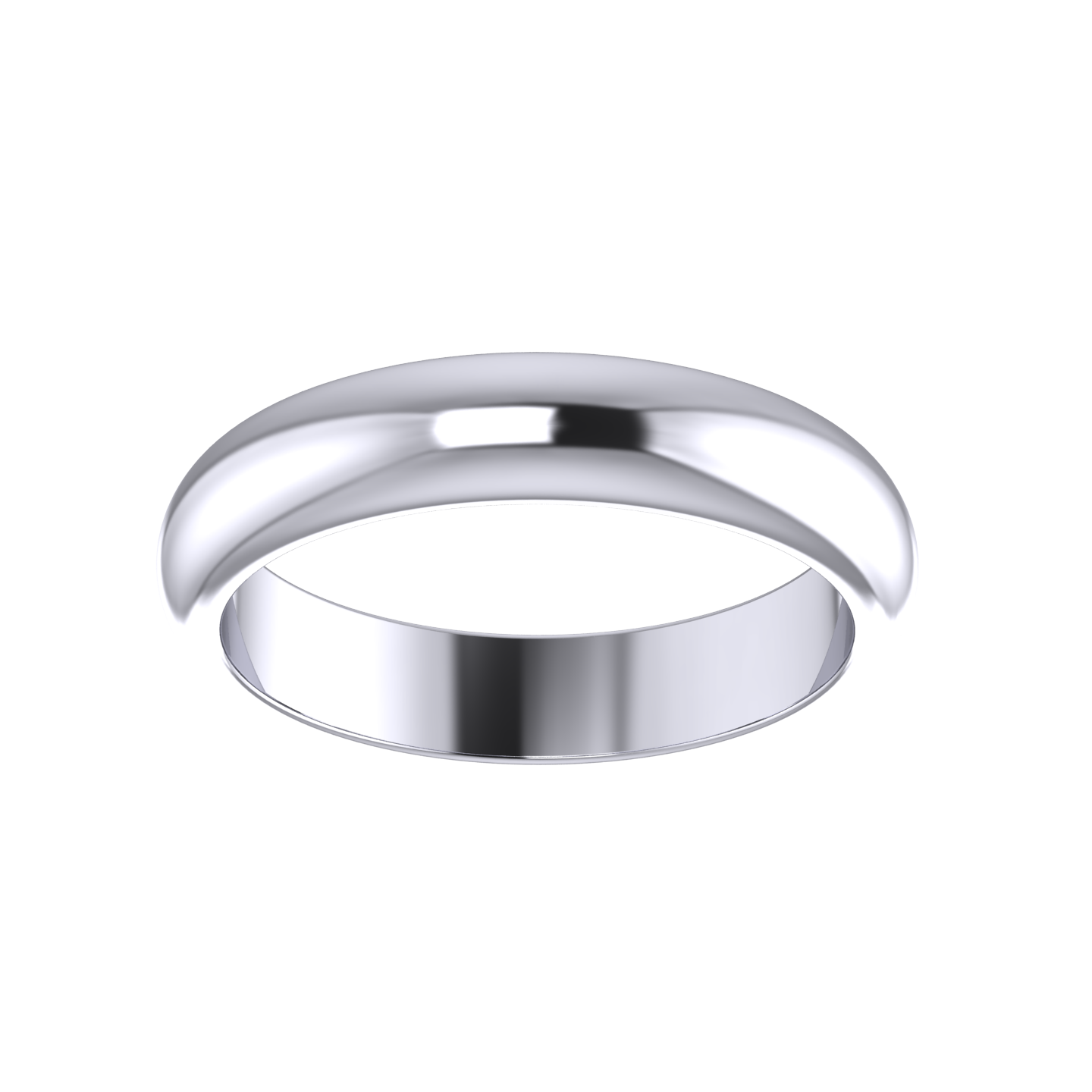 D - Shape Wedding Ring 4mm