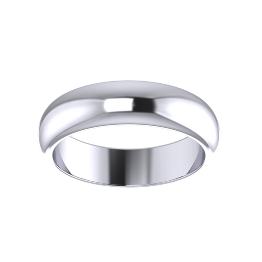 D - Shape Wedding Ring 5mm