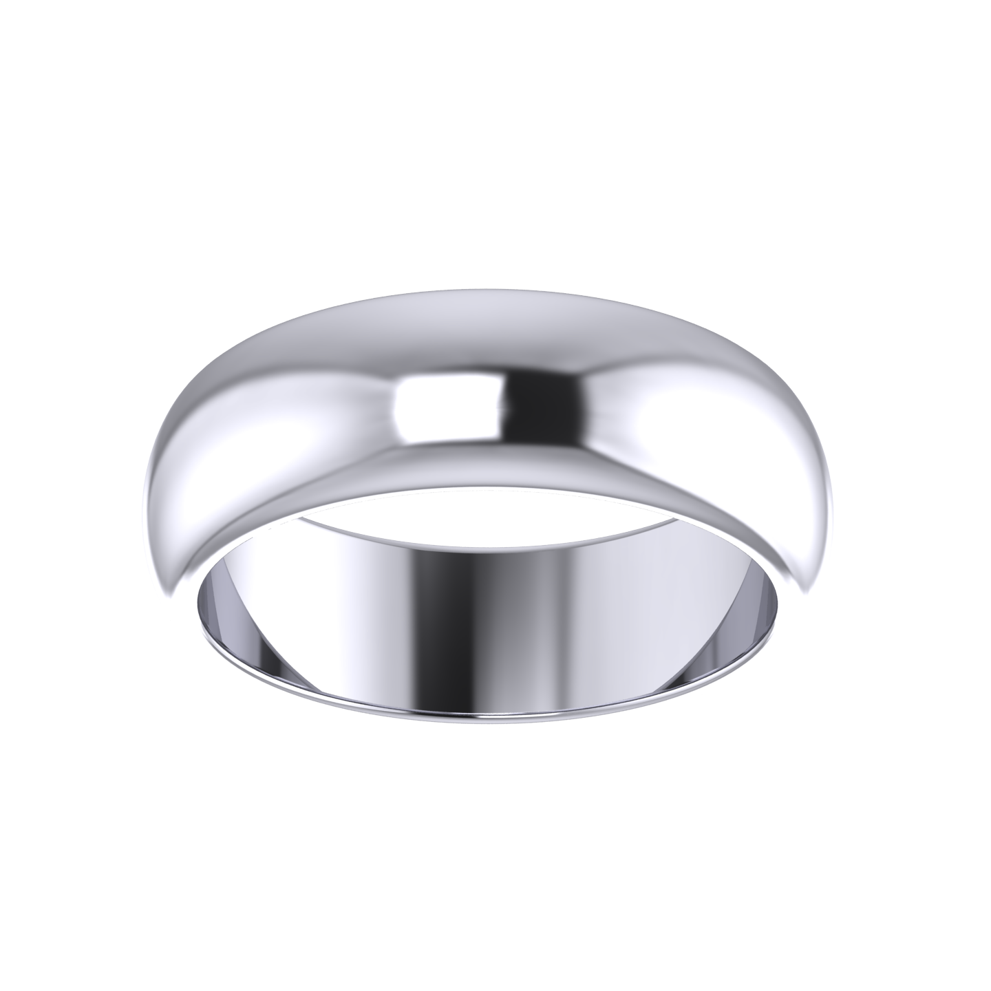 D - Shape Wedding Ring 6mm