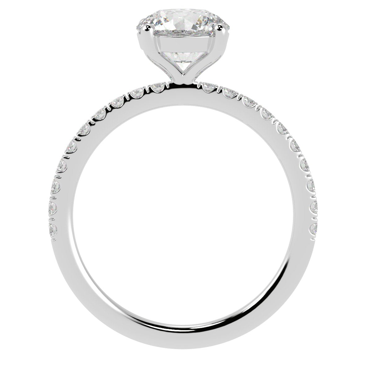 Engagement Ring With Micro set Shoulders - Jewellery by L & S