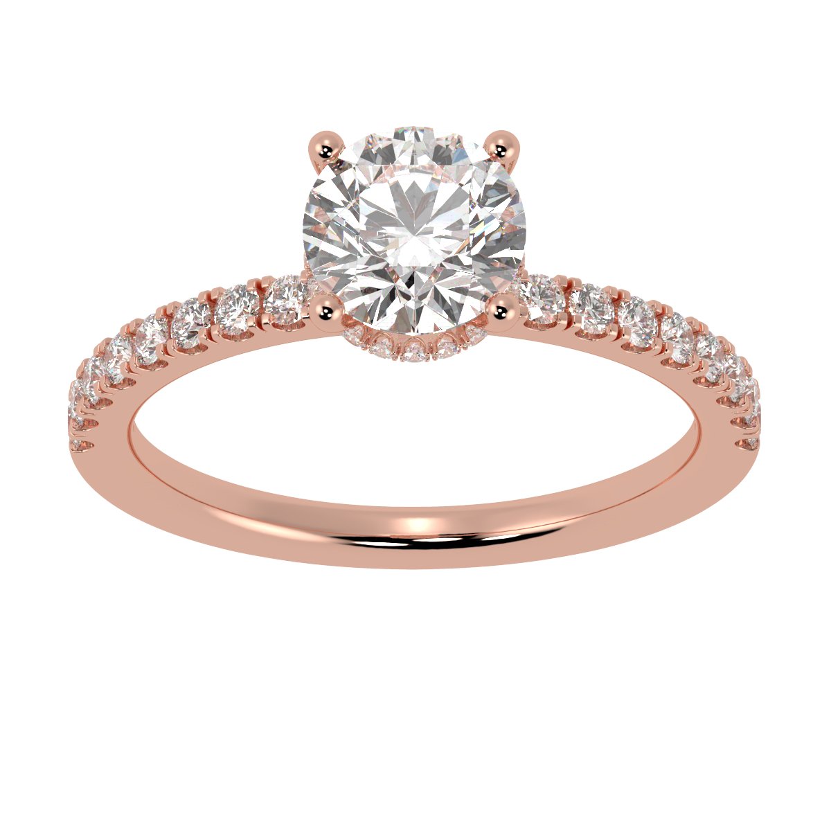 Hidden Halo Round Brilliant Cut Diamond Ring - Jewellery by L & S