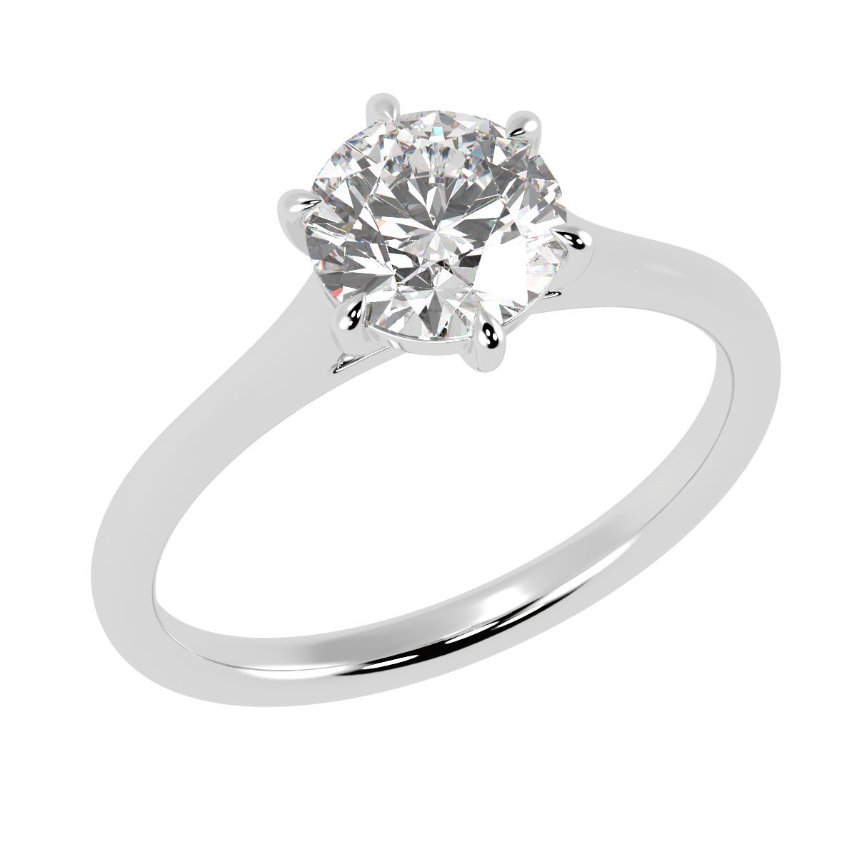 Six Claw Engagement Ring - Jewellery by L & S